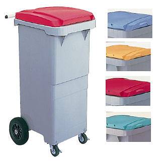 セキスイ リサイクルカート #110 搬送型 RCN11H グリーン【ダストボックス ゴミ箱 分別 ふた付き 生ゴミ 不燃 可燃 大型ごみ箱 ゴミ収集コンテナ 厨房用品 小物 作業 販売 通販 業務用】【メーカー直送/代引不可】【厨房館】 [2]