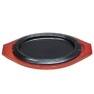 三和　ステーキ皿　三筋型F　28cm【売れ筋 ステーキ用 鉄板 ステーキ 鉄皿 ステーキ皿 ステーキ プレート 業務用 ステーキ鉄板 ハンバーグ 皿 鉄の板 ステーキ 鍋 ステーキ鉄板皿 ステーキ用鉄板皿 人気 人気ステーキプレート】【厨房館】