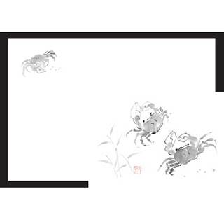 尺3 テーブルマット(100枚入) 沢がに No.106【料理演出用品 装飾用品 和食 懐石 業務用】【厨房館】 2