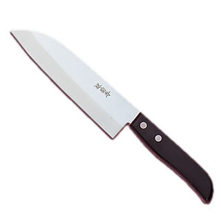 商品概要●商品名:家庭用包丁 オールステンレス文化包丁 三徳型 16.5cm●刃渡:165mm●仕様:三徳型家庭用包丁シリーズ1■家庭用包丁シリーズ1の特徴ご家庭でも本格的な切れ味をお楽しみ頂く様に多種の家庭用包丁を取り揃えています。三徳文化包丁（錦庖丁）打刃　錆びます&nbsp;黒打菜切包丁（錆びます）&nbsp;モリブデン鋼柳刃包丁（正夫）（錆びにくい）&nbsp;モリブデン鋼出刃包丁　錆びにくい&nbsp;ステンレス柳刃包丁（諸刃）錆びにくい&nbsp;●刃物など金属製品をお使いになる前に料理で使う包丁や刃物など金属製品は食材を調理した後、すぐに洗浄してください。食材が刃物についたまま、放置されますと錆や水アカの原因となります。また、水洗いをした後、濡れたままで放置すると錆や水アカが発生しますので使用後はふきん等で水気を取り、風通しの良いところで乾燥させて下さい。また柄の付け根は濡れたままにすると腐りやすくなりますのでご注意ください。【2018PO】【 業務用 】【 三徳包丁 】家庭用包丁 オールステンレス文化包丁 三徳型 16.5cm 業務用 洋包丁【 庖丁 包丁 sakai houcho 】 【厨房館】