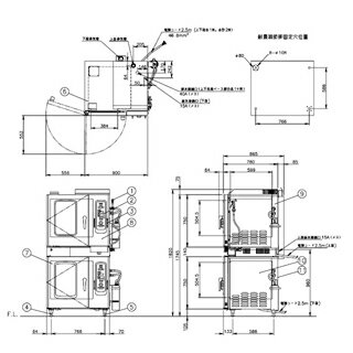 コメットカトウ スチームコンペクションオーブン CSI2-Eシリーズ(電気式/インジェクションモデル) 900×865×1820 CSI2-E66 LPG(プロパンガス) スチコン【メーカー直送/後払い決済不可】【厨房館】