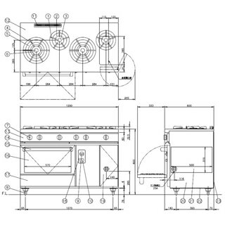 コメットカトウ ガスレンジ XYSシリーズ D=600 レンジタイプ 1200×600×800 XYS-1260A 12A・13A(都市ガス)【メーカー直送/後払い決済不可】【厨房館】