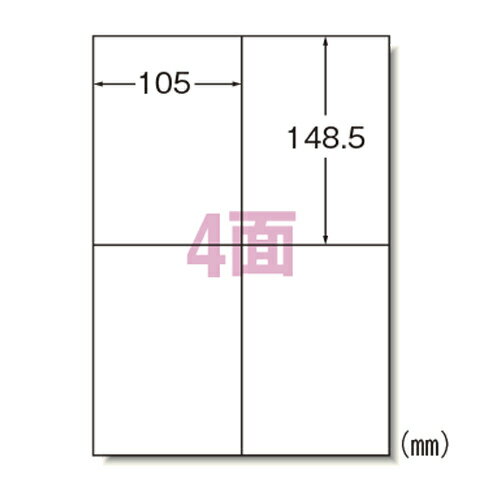 エーワン ラベルシール(プリンタ兼用) 76204 100枚