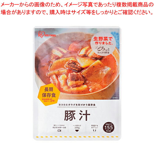 【まとめ買い10個セット品】アイリスオーヤマ 防災用レトルトパウチ パウチ豚汁【厨房館】