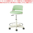 ソフトスツール ハイタイプ(ステップ付) 白シェル TSMN-W26L-AG ノーリツイス アップルグリーン 【厨房館】(3)