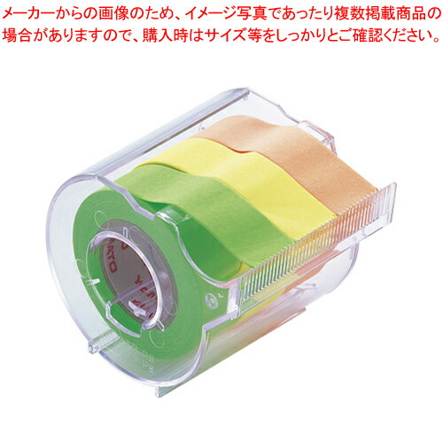 メモックロールテープ 蛍光カラー RK-15CH-A 1個【事務用品 文具 メモ 蛍光カラー 蛍光紙 3色入 ロール..