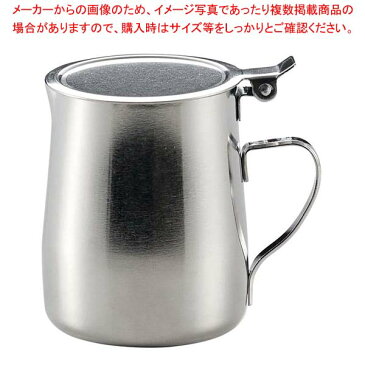 【まとめ買い10個セット品】メロディー 18-8 ミルクピッチャー 蓋付 3人用 40cc【 カフェ・サービス用品・トレー 】 【厨房館】