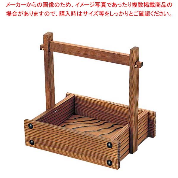 樂天商城 - 焼杉 手付 カスター 大 230×150(16303)【厨房館】