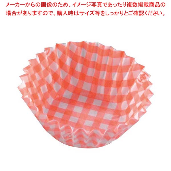 樂天商城 - 紙ケースカラー(500枚入)6号 深口 チェック赤【厨房館】