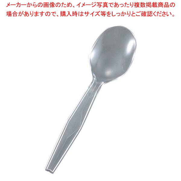 【まとめ買い10個セット品】 使い捨て 中スプーン(A)透明(1000入)07012【厨房館】