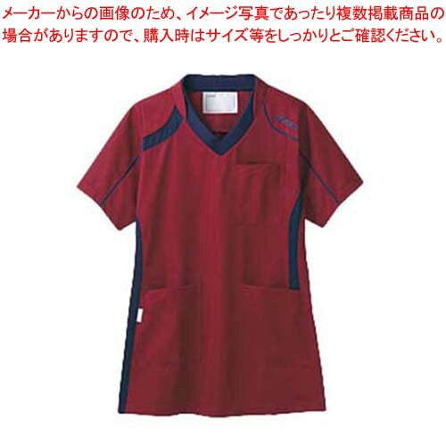 【まとめ買い10個セット品】 アシックス メディカルウェア CHM301-0609 ワイン×ネイビー L【厨房館】