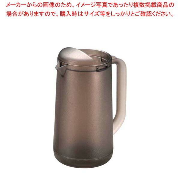 【まとめ買い10個セット品】 BK ポリカーボネイト ノンウェットピッチャー(Bタイプ)1.2L スモークブラウン【厨房館】