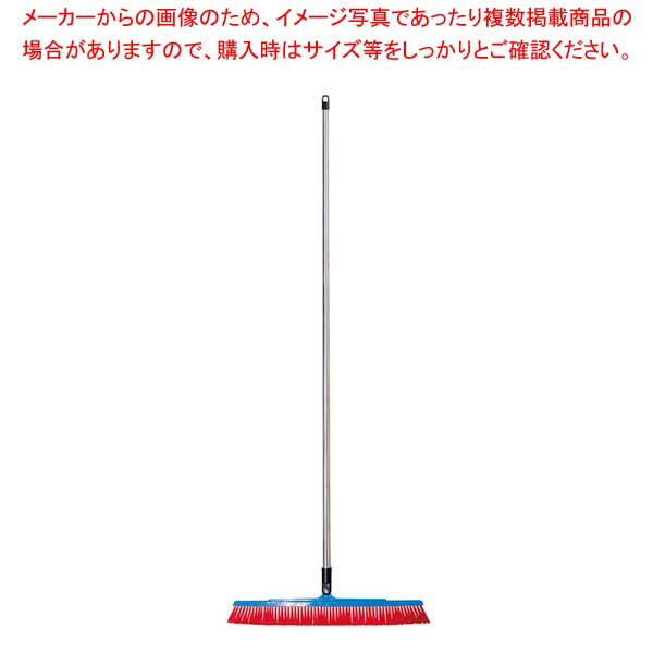 【まとめ買い10個セット品】 バーキュート衛生管理用ほうき 幅広タイプ ソフト赤 626041【厨房館】