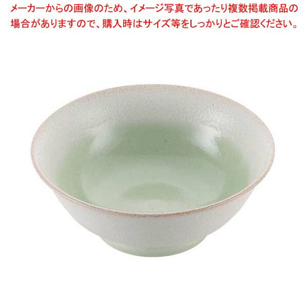 【まとめ買い10個セット品】 磁器 中華食器 釉彩若草 高台丼 6.8寸【厨房館】