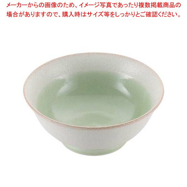 【まとめ買い10個セット品】 磁器 中華食器 釉彩若草 高台丼 6.5寸【厨房館】