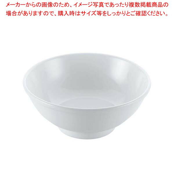 【まとめ買い10個セット品】 磁器 中華食器 白 丸玉渕丼 6.8寸【厨房館】