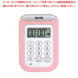 【まとめ買い10個セット品】 タニタ 丸洗いタイマー 100分計 TD-378 ピンク【厨房館】