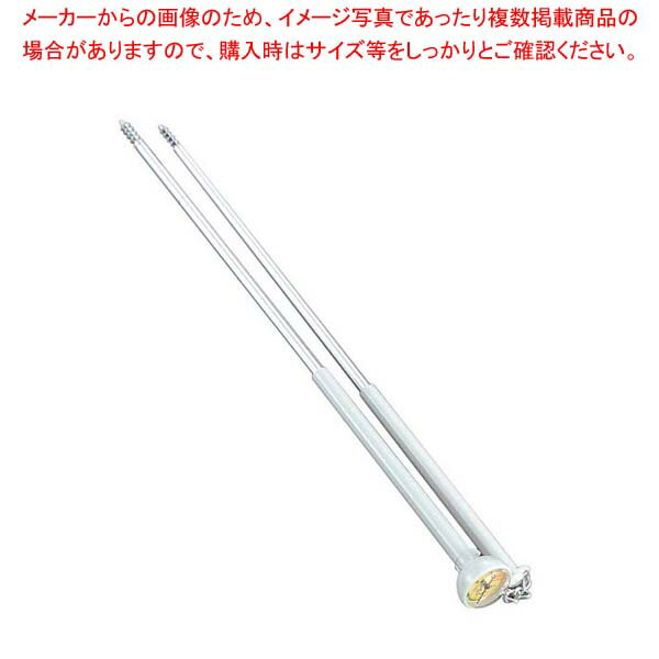 【まとめ買い10個セット品】SATO アルミ 温度計付 揚箸 天ぷらメーター 35cm【厨房館】