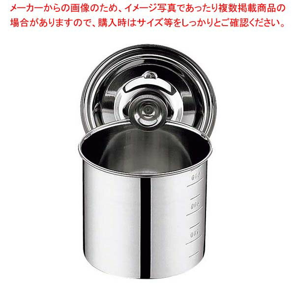 【まとめ買い10個セット品】UK 18-8 キッチンポット 目盛付 11cm 手無【 キッチンポット 丸型 】【厨房館】