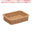 【まとめ買い10個セット品】樹脂製太渕ディスプレイかご 395×295×95 茶 91-024A【厨房館】