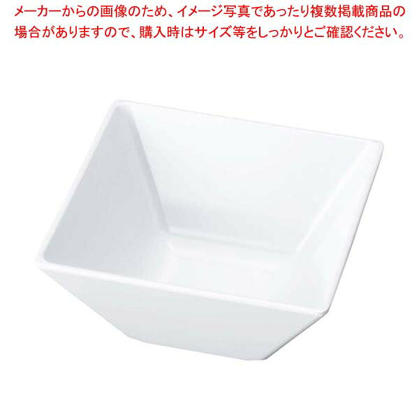 商品の仕様●外寸(mm)：103 103 52●重量:83g●容量:230ml●材質：メラミン樹脂 ●洗浄機：○●耐熱・耐冷温度：120℃●製造国：日本■● おしゃれなお通しや、前菜に便利。● 角型の小鉢は使いやすく、お料理をおしゃれに演出します。● スタッキングが良く、コンパクトに収納可能です。※商品画像はイメージです。複数掲載写真も、商品は単品販売です。予めご了承下さい。※商品の外観写真は、製造時期により、実物とは細部が異なる場合がございます。予めご了承下さい。※色違い、寸法違いなども商品画像には含まれている事がございますが、全て別売です。ご購入の際は、必ず商品名及び商品の仕様内容をご確認下さい。※原則弊社では、お客様都合（※色違い、寸法違い、イメージ違い等）での返品交換はお断りしております。ご注文の際は、予めご了承下さい。メラミン シンプルシリーズ スクエアボウル(小鉢)SP-10W 白 【厨房館】和・洋・中 食器