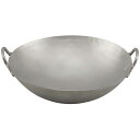 【まとめ買い10個セット品】チタン 打出 中華両手鍋 33cm 窒化加工なし【厨房館】