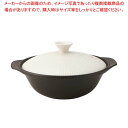 【まとめ買い10個セット品】サーマテック 直火土鍋 6.5号 アイボリー TDF04【厨房館】