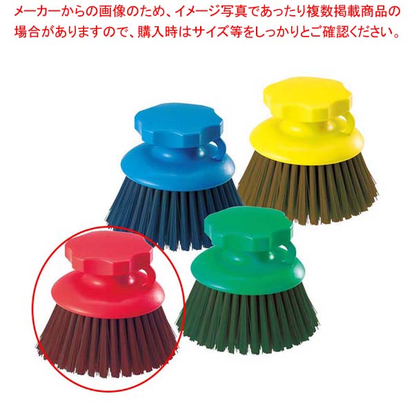 HPM ハンド磁性ブラシ 丸型 レッド 57072【厨房館】