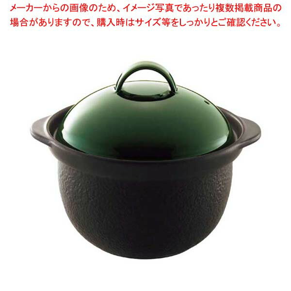 サーマテック 直火炊飯土鍋(3合炊・内蓋付)グリーン TDG02/310【厨房館】