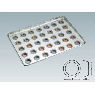 シリコン シリコーン加工プティフール型天板 35面【キッチン 業務用天板 天パン オーブン レンジ お菓子作り ケーキ作り オーブンレンジ 天板 業務用 オーブン 天板 ケーキ 天板で焼く ケーキ天板 クッキー てんばん 製菓板】【厨房館】