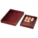 【まとめ買い10個セット品】溜塗菓子番重(両面) 中 【バレンタイン 手作り】【厨房館】