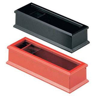 【まとめ買い10個セット品】ABS箸箱 赤M10-978【厨房館】