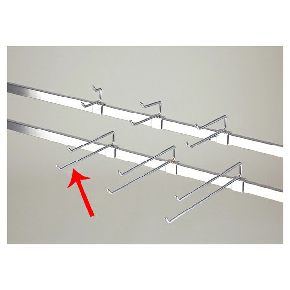 角バー用2段フックL20cm50本組 T 61-423-56-10 【システム什器 システムオプション 角バー用オプション..