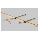 アンティークゴールド 角バー用フェイスアウトハンガー 20+20cm 61-751-68-1 【システム什器 アンティークゴールド(AG) オプション アンティ...