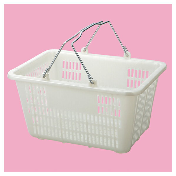 ミニバスケット(10リットル)パールホワイト10個 61-802-44-3 【厨房館】