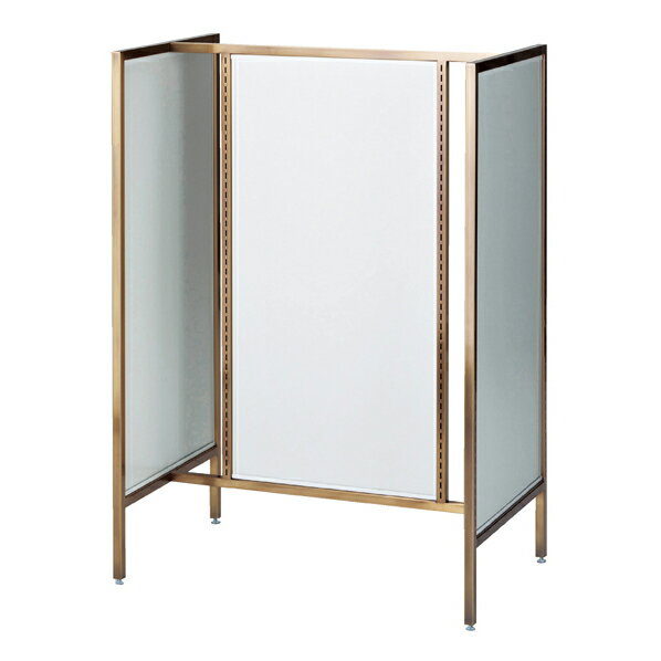 アンティークゴールド120中央両面 ホワイトパネル付 61-751-45-3 【システム什器 アンティークゴールド(AG) 本体 アンティークゴールド 中央両面...