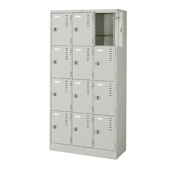 スチール製ロッカー 12人用 61-433-64-2 【オフィス家具 ロッカー スチールロッカー スチール製ロッカーオフィス家具】【厨房館】