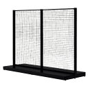 KZ ブラック両面ネットタイプW120×H165cm本体 61-535-32-4 【システム什器 KS/KZゴンドラ什器 KS/KZ ブラック KS ネットタイプ 両面タイプ ブラック 本体 W120cm】【厨房館】|詳細画像