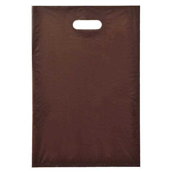 ポリ袋ハード型 ブラウン 25×40cm2000枚 61-782-17-5 【ラッピング用品 レジ袋・ポリ袋 スクエアバッグ（無地） ポリ袋ハード型 カラー ブラウン】【厨房館】
