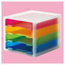 【まとめ買い10個セット品】Squ+A4レターケース トレイ4段 カラー 61-551-8-2 【 理美容・サロン備品 設備用品 ワゴン・収納ラック A4引き出...