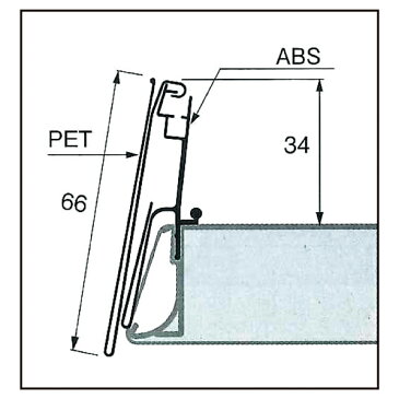 スイングプライスL型 W75cm用 10本 【 システム什器 システムオプション スチール棚パーツ スイングプライスレール L型 販促用品 】【厨房館】