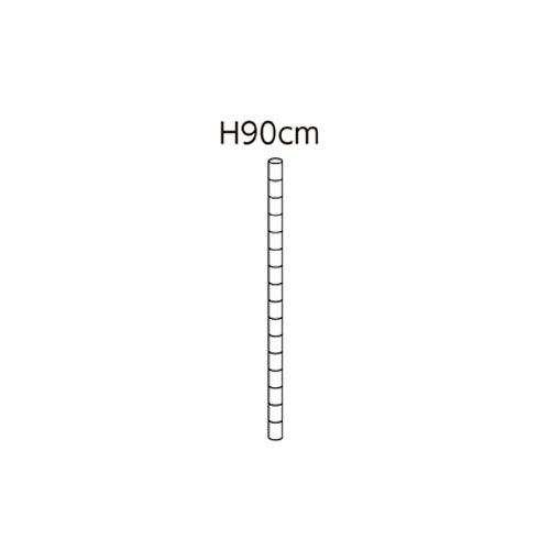 ワイヤーラック ポール H90cm タイプ 2本組 61-64-1-2 【シリーズ什器 ワイヤーラック・スチールラック ポール ワイヤーラック ポール】【店舗 システムラック 展示 陳列 フレーム ワイヤーラック ワイヤーネット 収納 棚 ディスプレー】【厨房館】 2