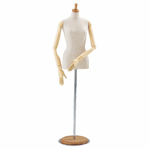 婦人腕付きボディ 9号 芯地張 61-752-70-1 【演出・ディスプレイ用品 婦人ボディ 腕付きボディ 婦人腕付きボディ 店舗什器 マネキン ディスプレー ボディ 店舗備品 マネキン 女性用マネキン 硬質ボディ 腕付き】【厨房館】