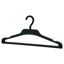 【まとめ買い10個セット品】プラスチック製 ハンガー W42.5cm 黒10本入 61-196-3-1 【 演出・ディスプレイ用品 プラスチックハンガー モノト...