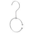 【まとめ買い10個セット品】 ディスプレー用ラウンドフック クローム 5個 61-799-59-1 【店舗什器 パネル ディスプレー ハンガー 棚 店舗備品】【...