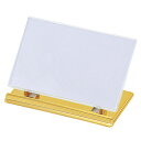 ポップスタンド リクライニング カードS 5×8cm ゴールド2個組 61-206-6-3 【サイン・掲示用品 ポップ立て・サイン カード立て リクライニングカ...