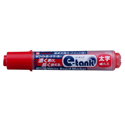 サクラ ホワイトボードマーカー e-tank 太字 赤【店舗什器 小物 ディスプレー 文具 消耗品 店舗備品】【厨房館】