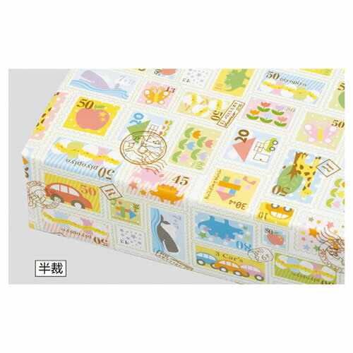 【まとめ買い10個セット品】プチスタンプ 包装紙 半裁 50枚 61-261-5-1 【店舗備品 包装紙 ラッピング 袋 ディスプレー店舗】【厨房館】