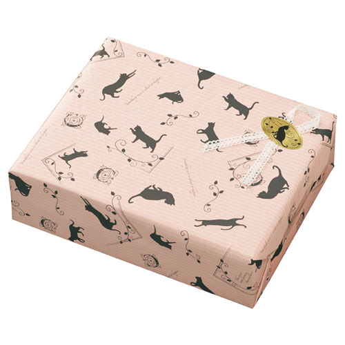 エレガントキャット 包装紙 半裁 500枚 61-263-12-2 【店舗什器 小物 ディスプレー ギフト ラッピング 包装紙 袋 消耗品 店舗備品】【厨房館】