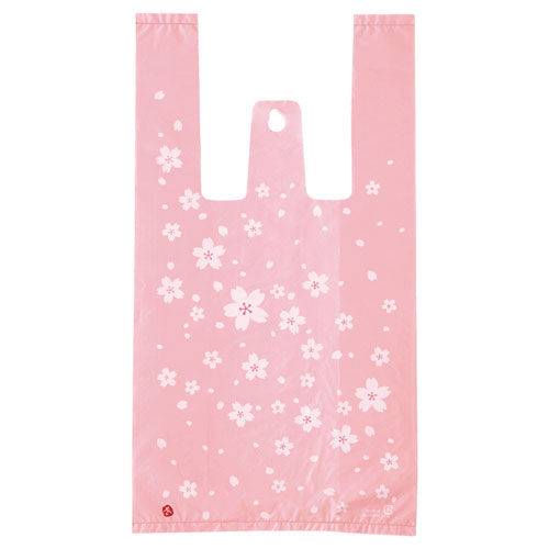 さくら レジ袋 18×35(23)×横マチ10 6000枚 61-267-1-4 【ラッピング用品 ラッピングシリーズ さくら レジ袋 さくら】【店舗什器 小物...
